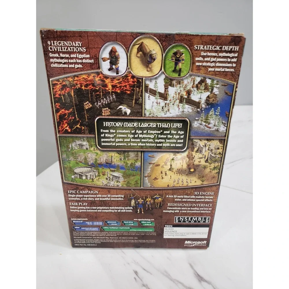 SEALED‎ New Age of Mythology (PC, 2002) Small Box